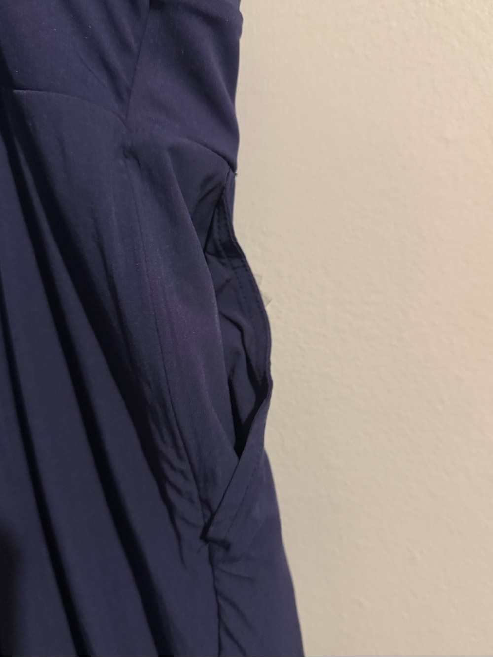 HALARA Navy Blue Wide-Leg Jumpsuit with Spaghetti Straps - Picture 7 of 16